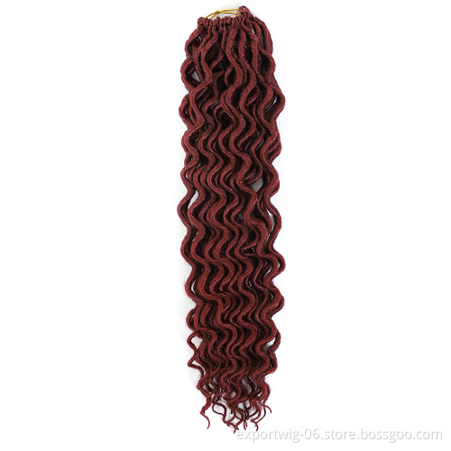 Faux Locs Curly Crochet Braid Hair Extensions Dreadlock Synthetic Braid Curly Braiding Extensions Faux Hair Locs